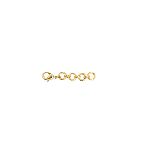 A 1 inch chain of extra golden links and clasp to easily attach to and lengthen bracelets and necklaces.