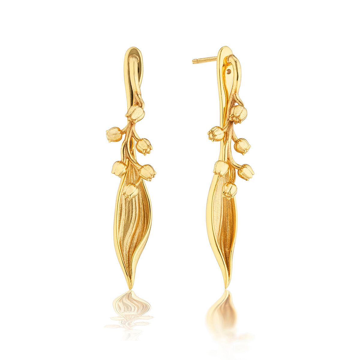 Meadow Lily of the Valley Convertible Earrings - Gold – Capucine