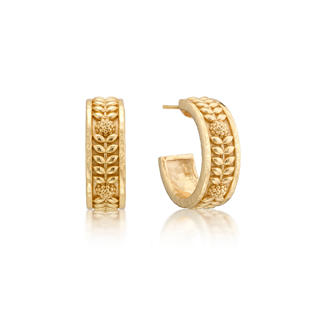 Berry Vine Small Hoop Earrings - Gold – Capucine De Wulf