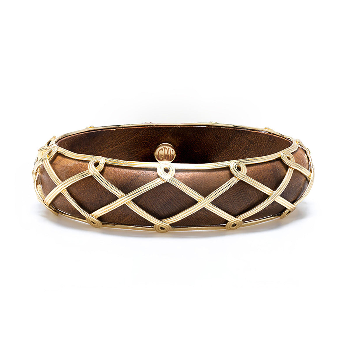 Earth Goddess Hinged Bangle - Teak – Capucine De Wulf