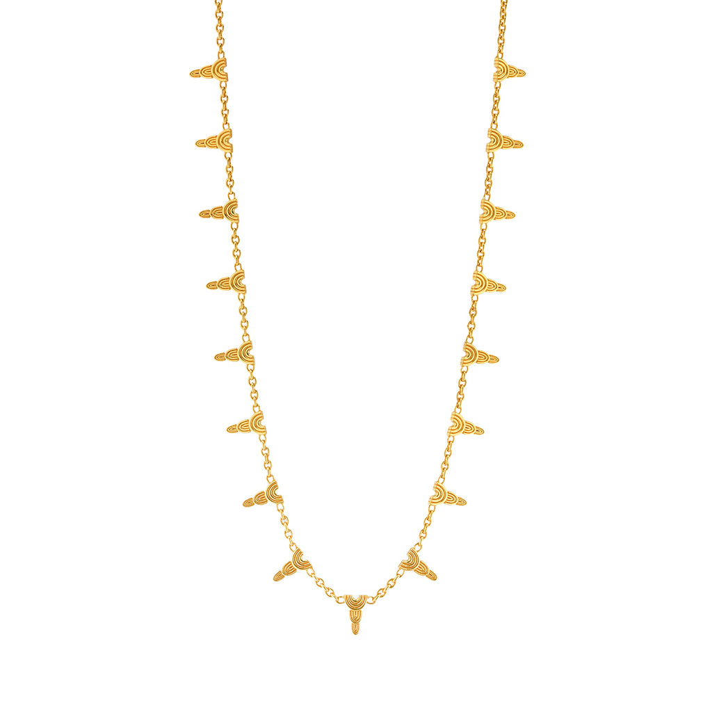 Cleopatra Ra Necklace, 16"+2" - Gold