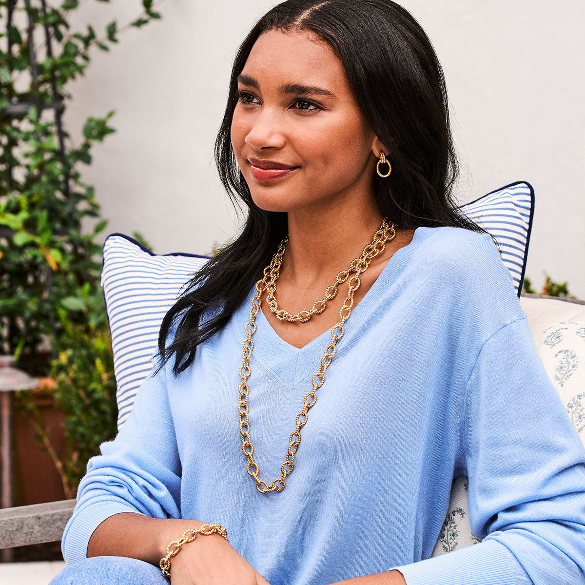 Victoria Small Chain Necklace, 18 in - Gold – Capucine De Wulf