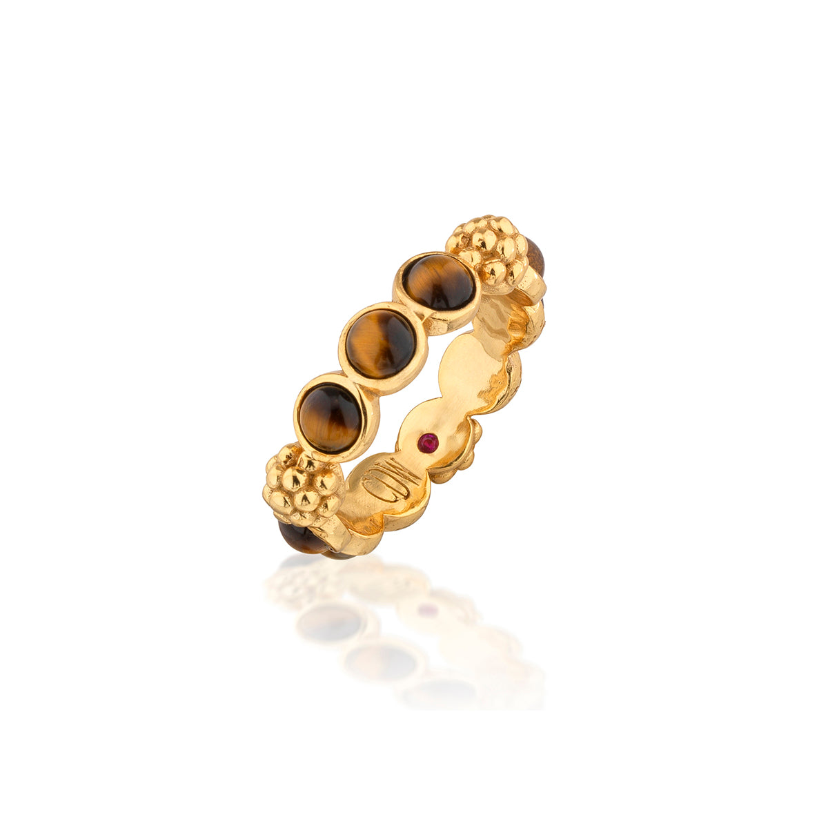 Berry Gem Ring - Tiger's Eye detail 