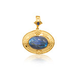 Blue labradorite Cleopatra pendant
