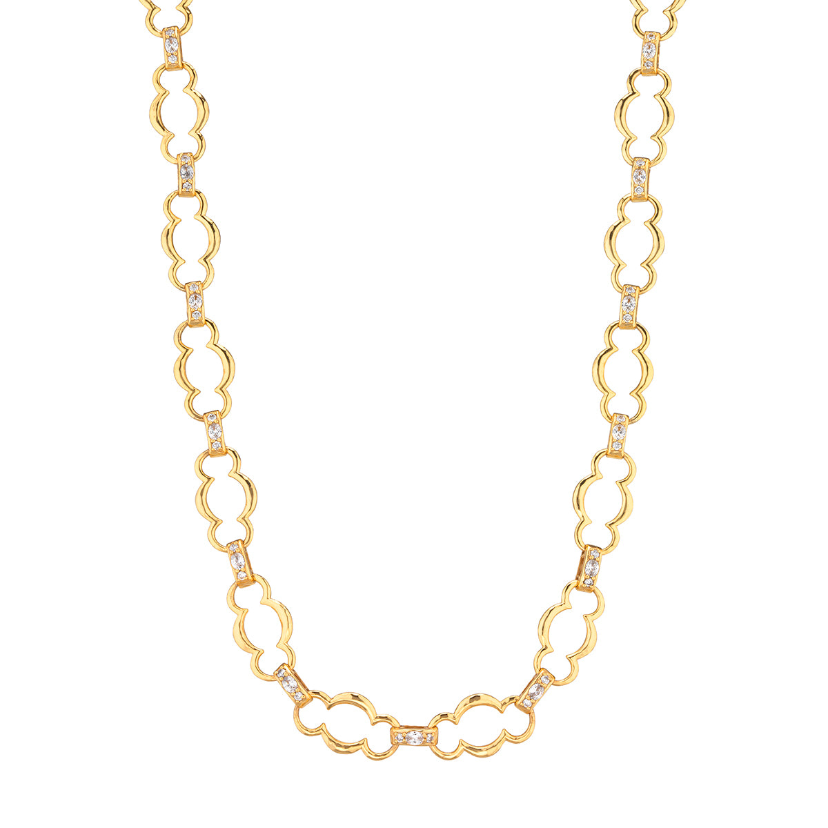 Maharani Grande Chain Necklace, 17"+2" - Clear Cubic Zirconia