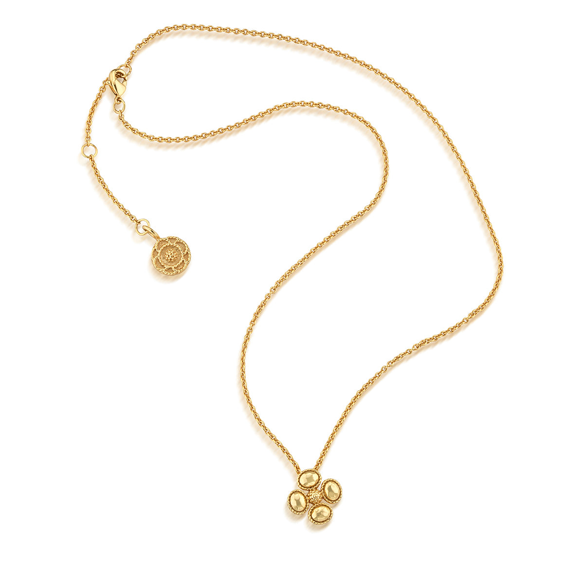 Berry Clover Station Necklace, 16in+2in - Gold – Capucine De Wulf