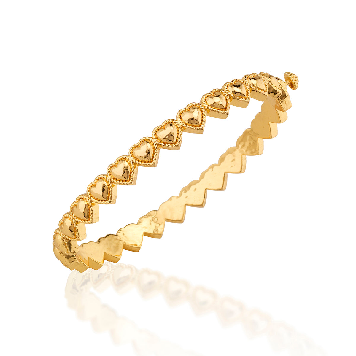 Love Petite Hinged Bangle - Gold – Capucine De Wulf