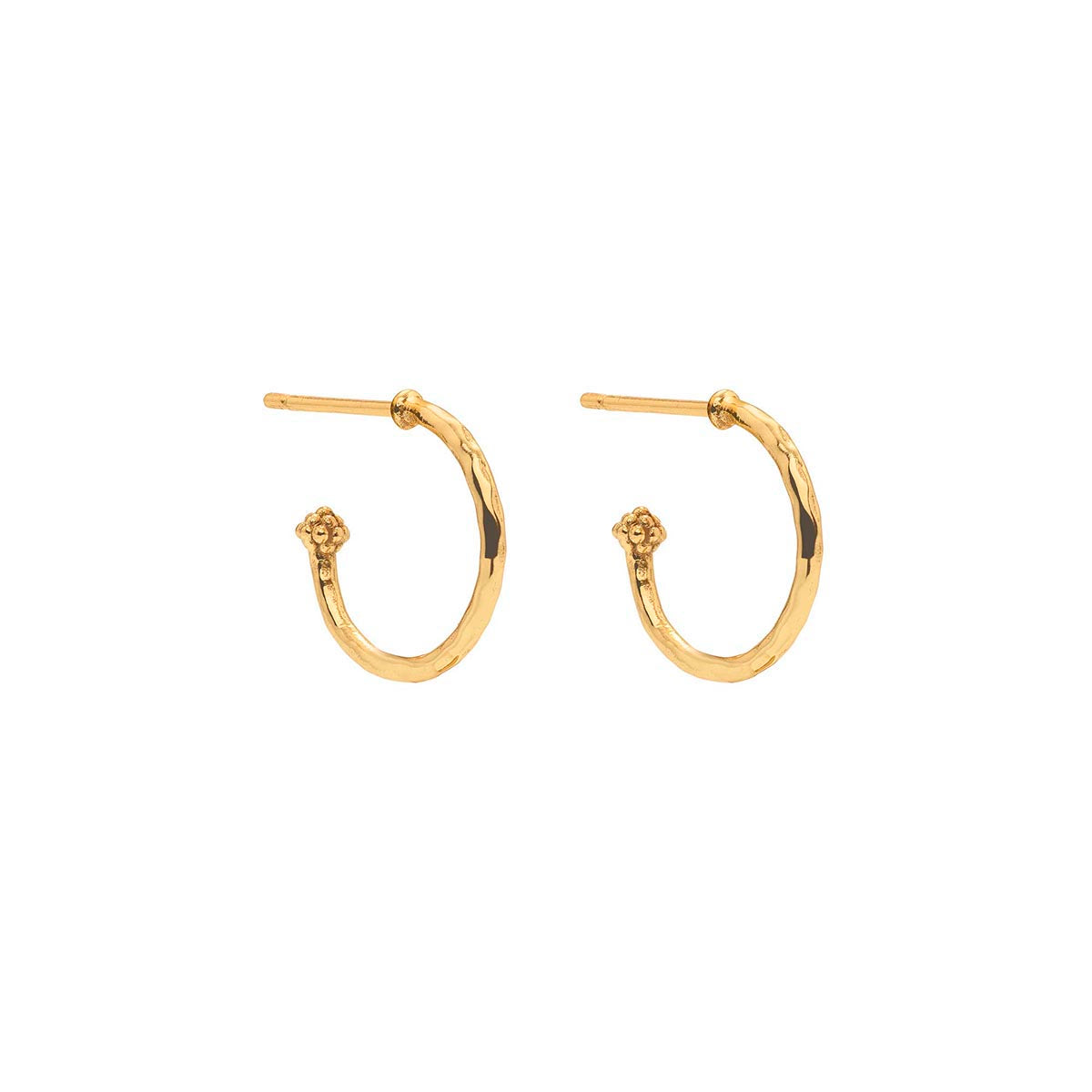 Love Hoop Earrings with Heart Charm - Gold – Capucine De Wulf