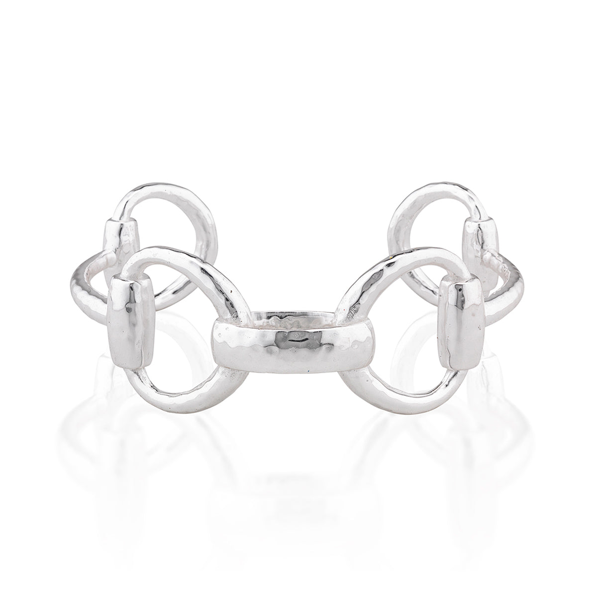 Equestrian Snaffle Bit Cuff - Silver