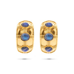 Renowned for her intelligence, influence and beauty, these namesake earrings carry her powerful allure with captivating blue labradorite stones that glow with hidden depths and translate easily from day to evening.
