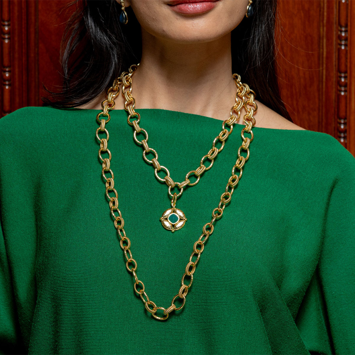 Cleopatra Regal Link Necklace, 16 in +2 in - Gold – Capucine De Wulf