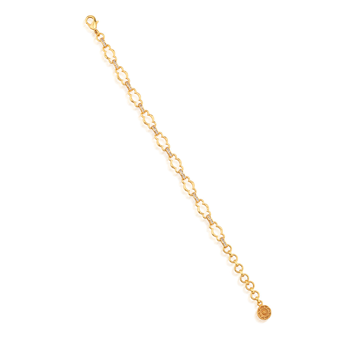 Maharani Petite Chain Bracelet, 7"+2" - Clear Cubic Zirconia detail 