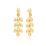 As if crafted by Helen of Troy herself, we like to imagine she was wearing these laurel wreath earrings when she launched a thousand ships that sailed into history. This exquisitely simple and versatile pair adds a golden gleam and polish to any occasion or ensemble with classic style and grace.