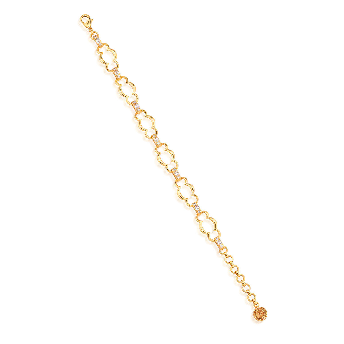 Maharani Grande Chain Bracelet, 7.5"+2" - Clear Cubic Zirconia detail