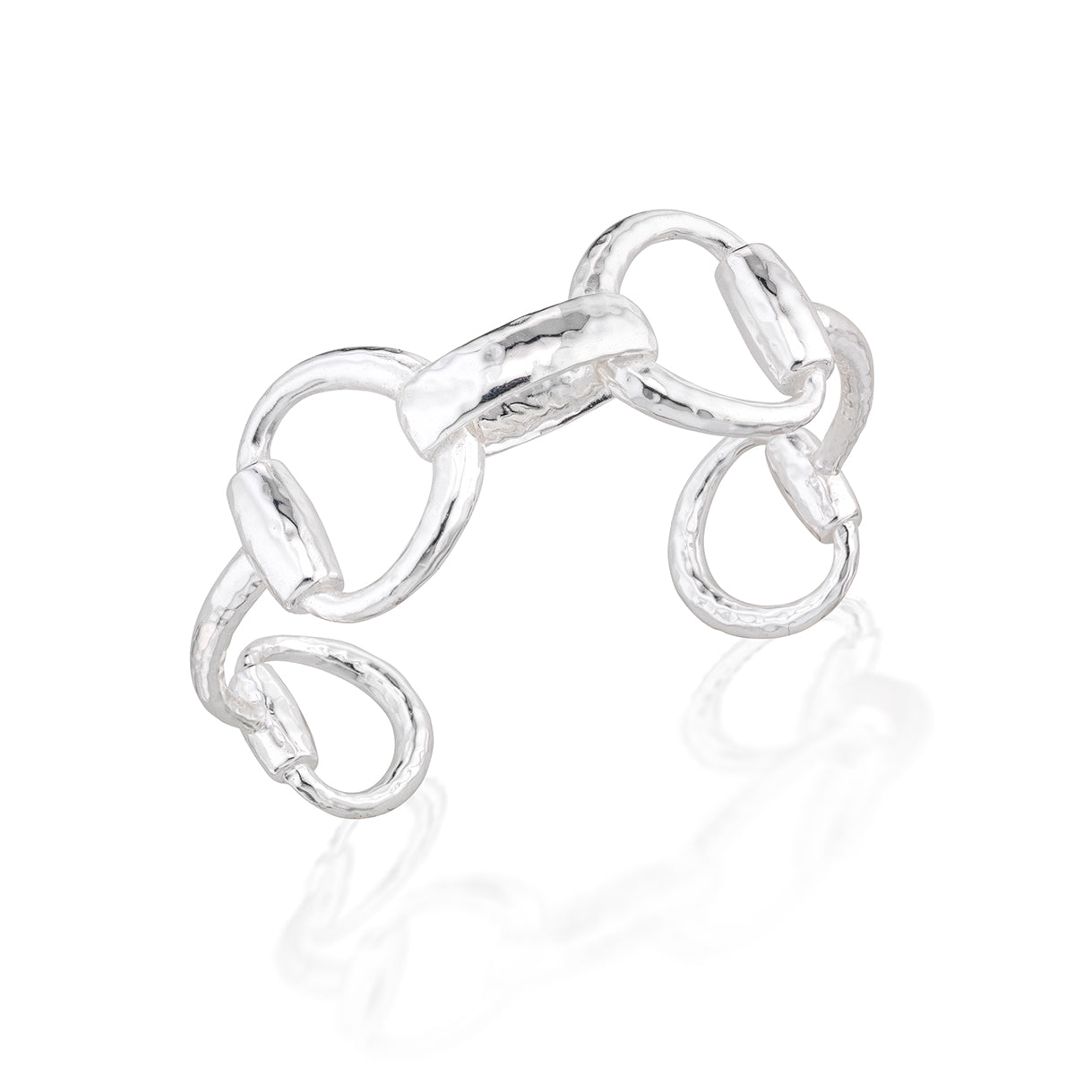 Equestrian Snaffle Bit Cuff - Silver Detail 