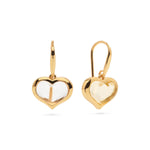 When it comes to life, love is (clearly) the answer! This pair of dangling earrings shines bright with luminescent quartz hearts enveloped by gleaming gold for an effect that is simultaneously romantic, sculptural, and sleek. Endlessly chic and perfect for mixing and matching with any style, wear them to the office, to your lunch date, to volunteer at the library - and spread love wherever you go.