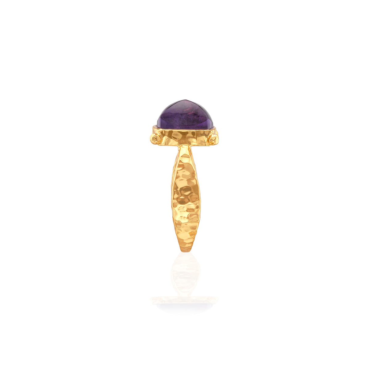 Mystic Eye Gem Ring - Amethyst side detail