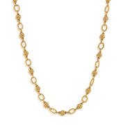 We’ve reimagined the classic necklace chain with some elevated elements—namely our gorgeous golden berries interspersed with ornate links done in our iconic twisting thread. Gloriously versatile, this piece is designed for layering and easily works with any pendant. Just like all women, it can do it all while emanating beauty.