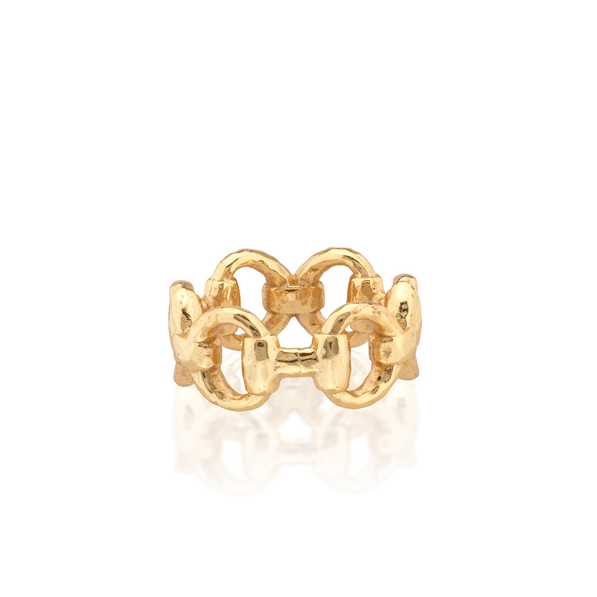 Equestrian Snaffle Bit Ring - Gold