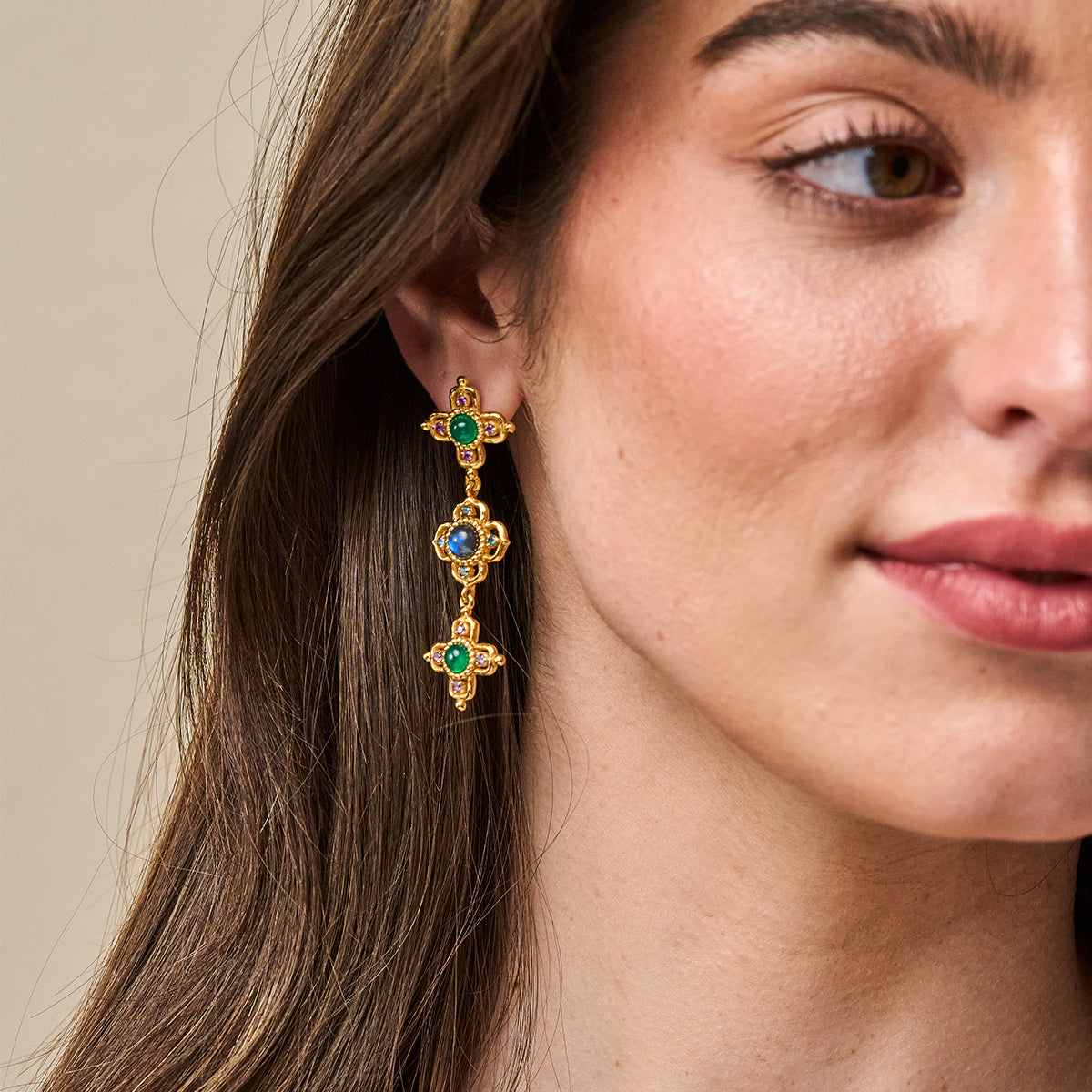 Contessa Linear Earrings - Multi Style View