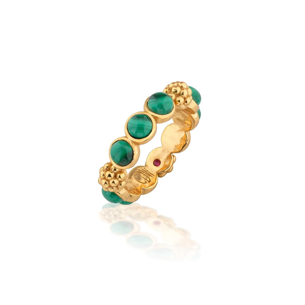 Berry Gem Ring - Malachite detail 
