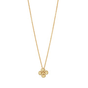 A dainty chain is embellished with a sweet, single berry clover trimmed with intricate details in gleaming gold. This light and airy necklace is lovely for layering, and brings a touch of elegance to elevate your everyday. You’ll adore wearing this go-to piece from day to night, work to weekend.