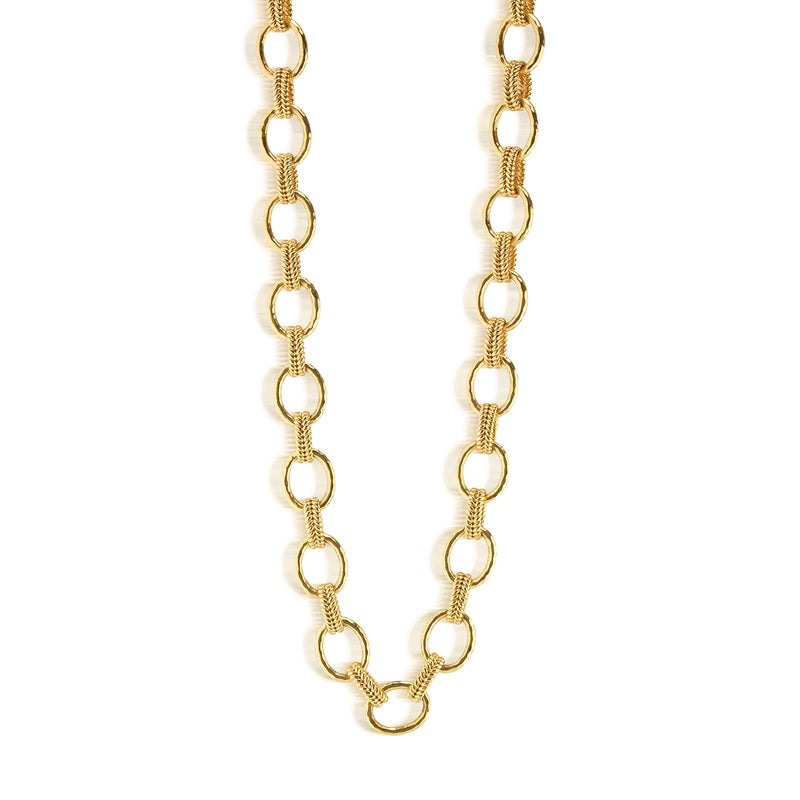 Gold Cleopatra regal link necklace