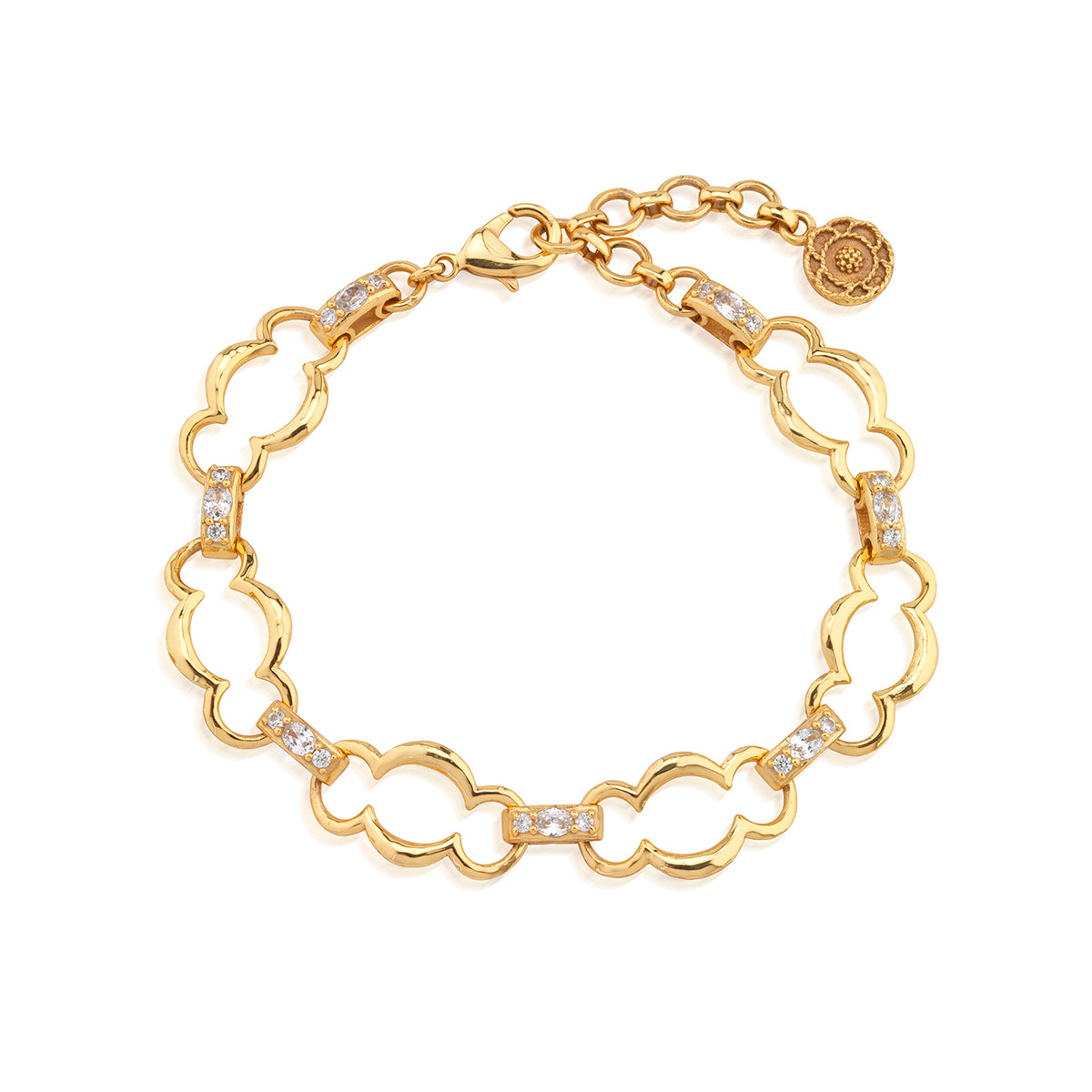 Maharani Grande Chain Bracelet, 7.5"+2" - Clear Cubic Zirconia