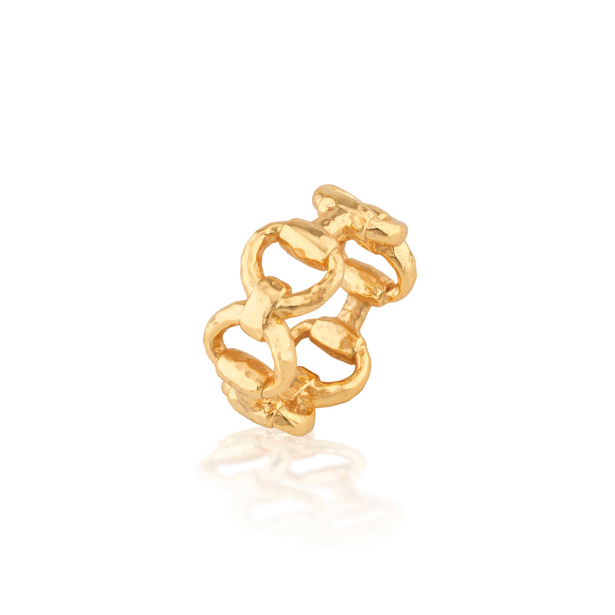 Equestrian Snaffle Bit Ring - Gold detail 