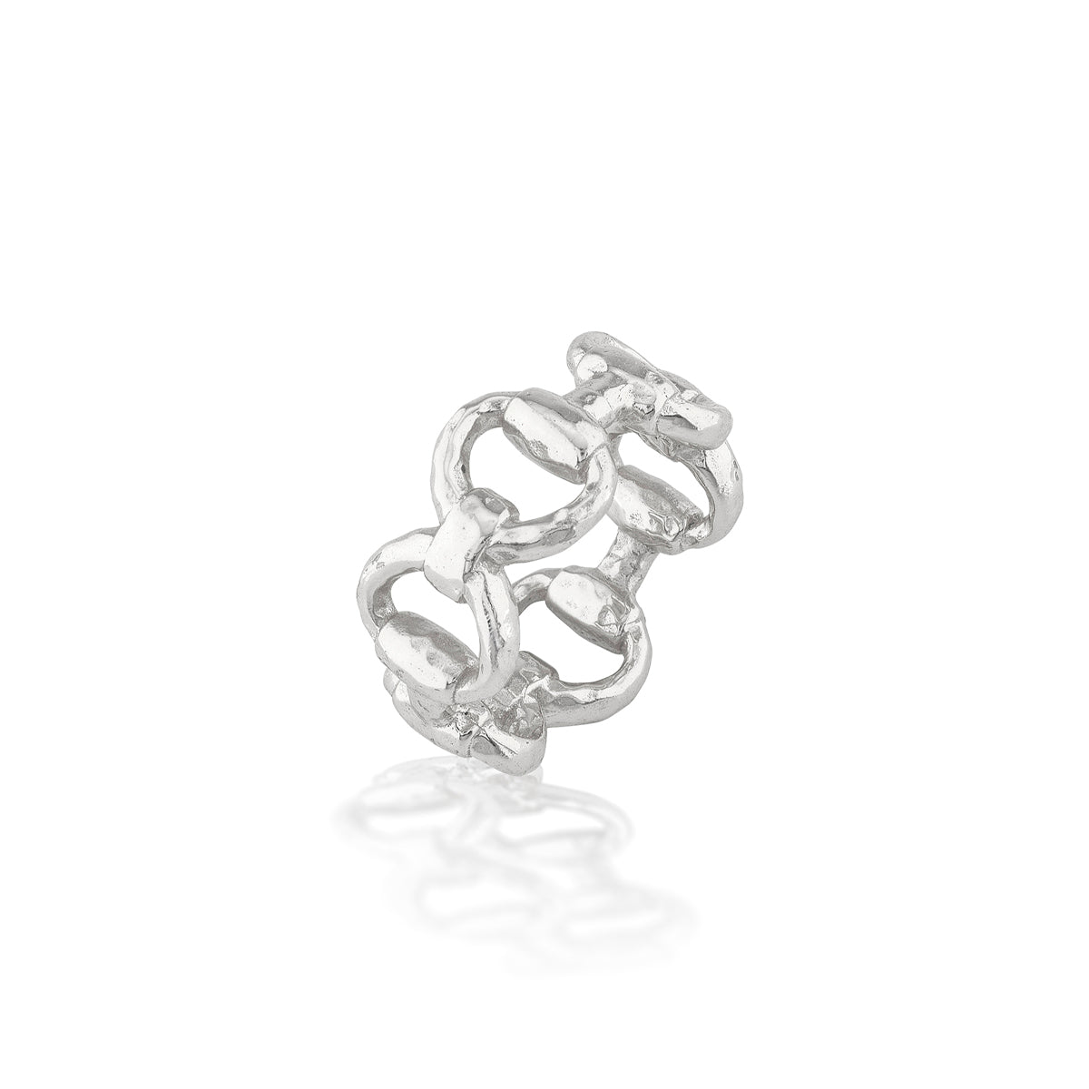 Equestrian Snaffle Bit Ring - Silver detail 