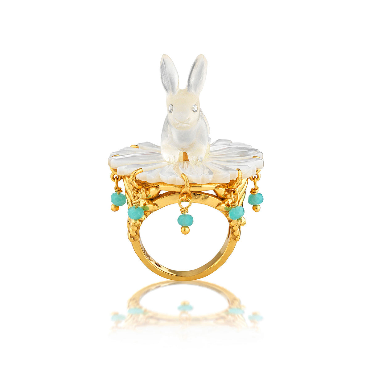 Villandry Bunny Ring, Size 7 - Multi – Capucine De Wulf