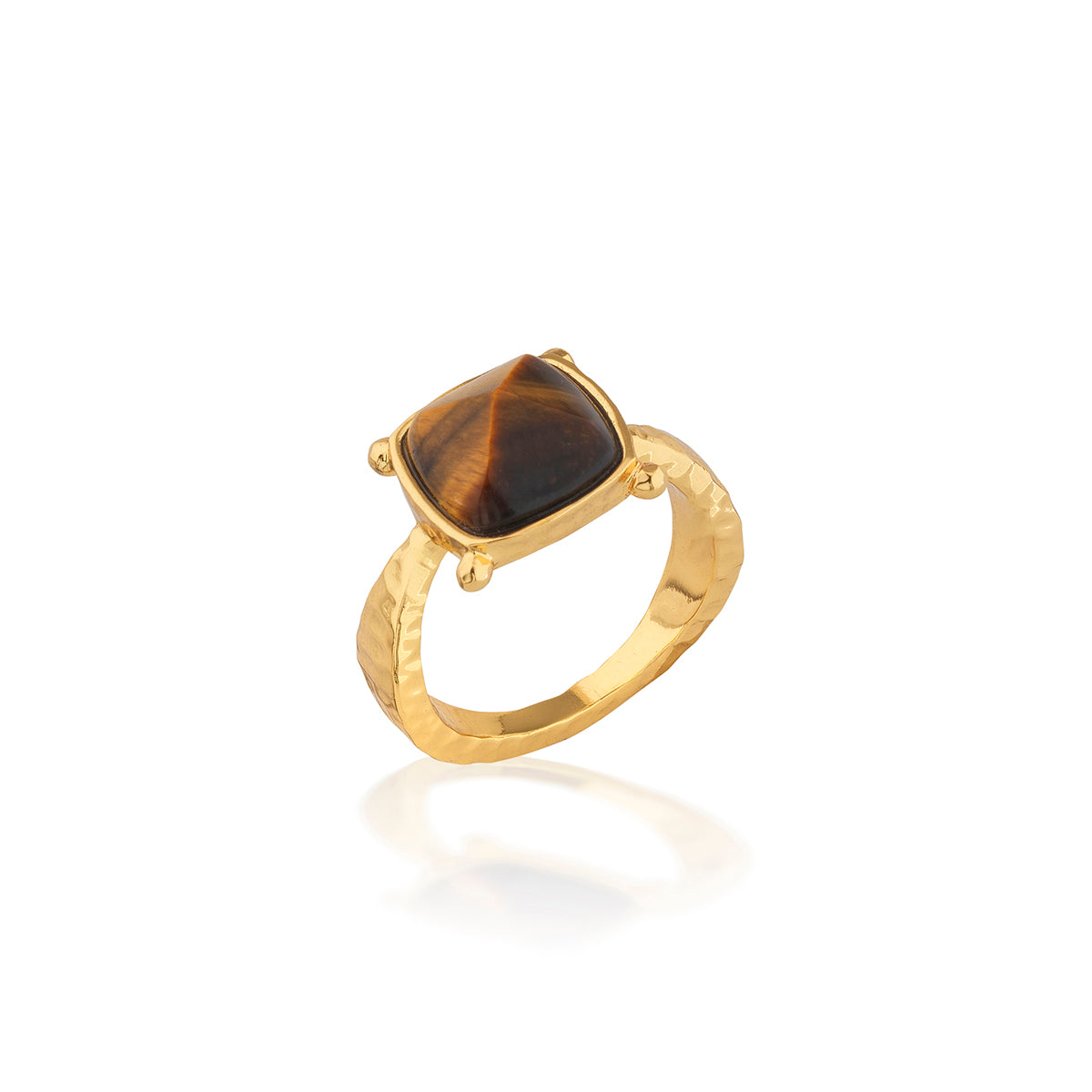 Mystic Eye Gem Ring - Tiger's Eye