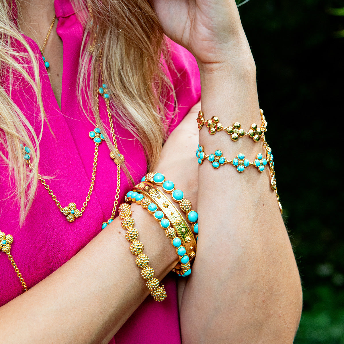 Berry Clover Link Bracelet, 7