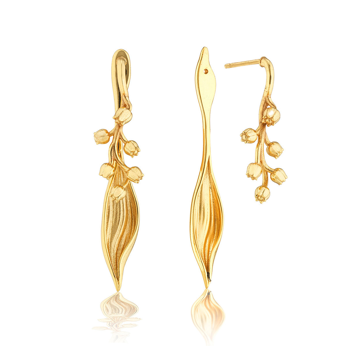 Meadow Lily of the Valley Convertible Earrings - Gold – Capucine
