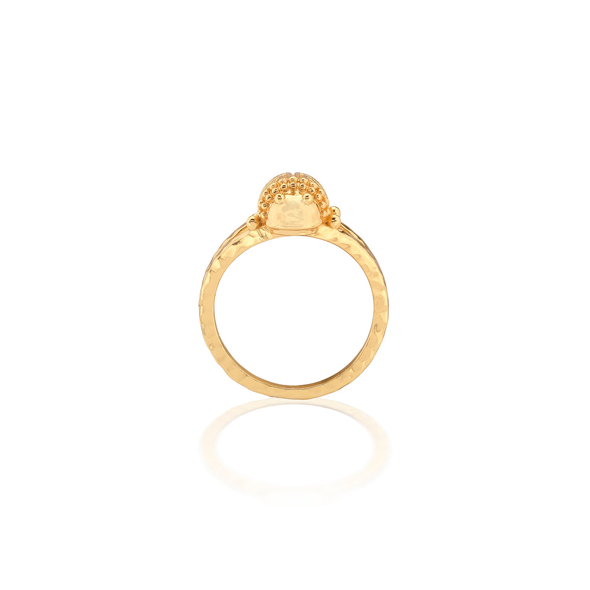 Scarab Gilded Ring - Gold front detail 