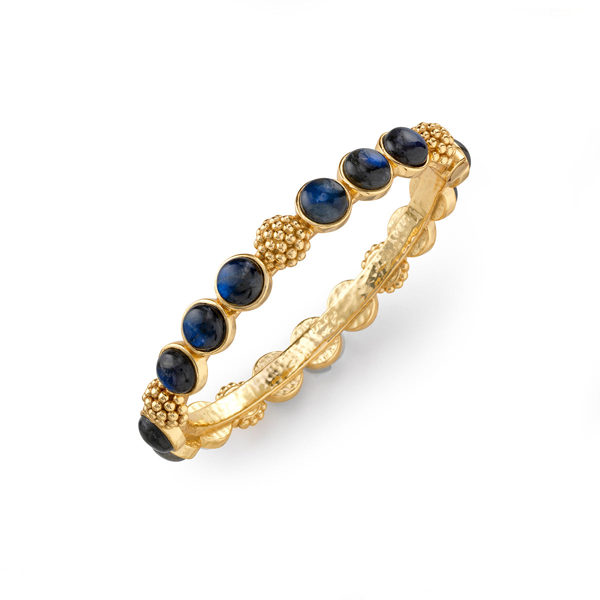 Berry Gem Hinged Bangle - Blue Labradorite – Capucine De Wulf