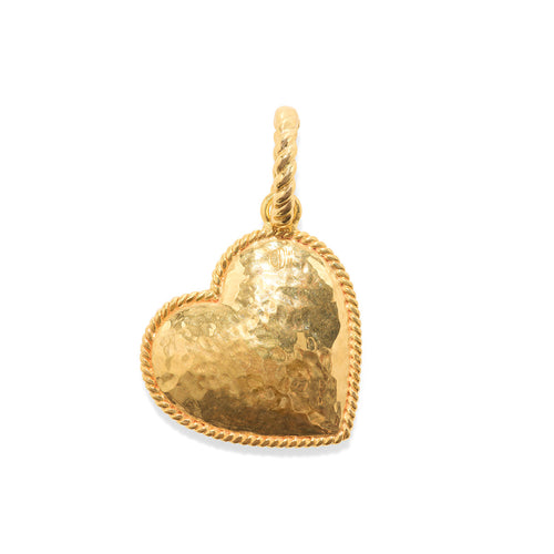 Wherever you go, whoever you're with, this oversized heart of gold pendant allows you to spread love. From bracelet to necklace, this sweet charm works on any chain and makes a fabulous gift for your beloved - or yourself!