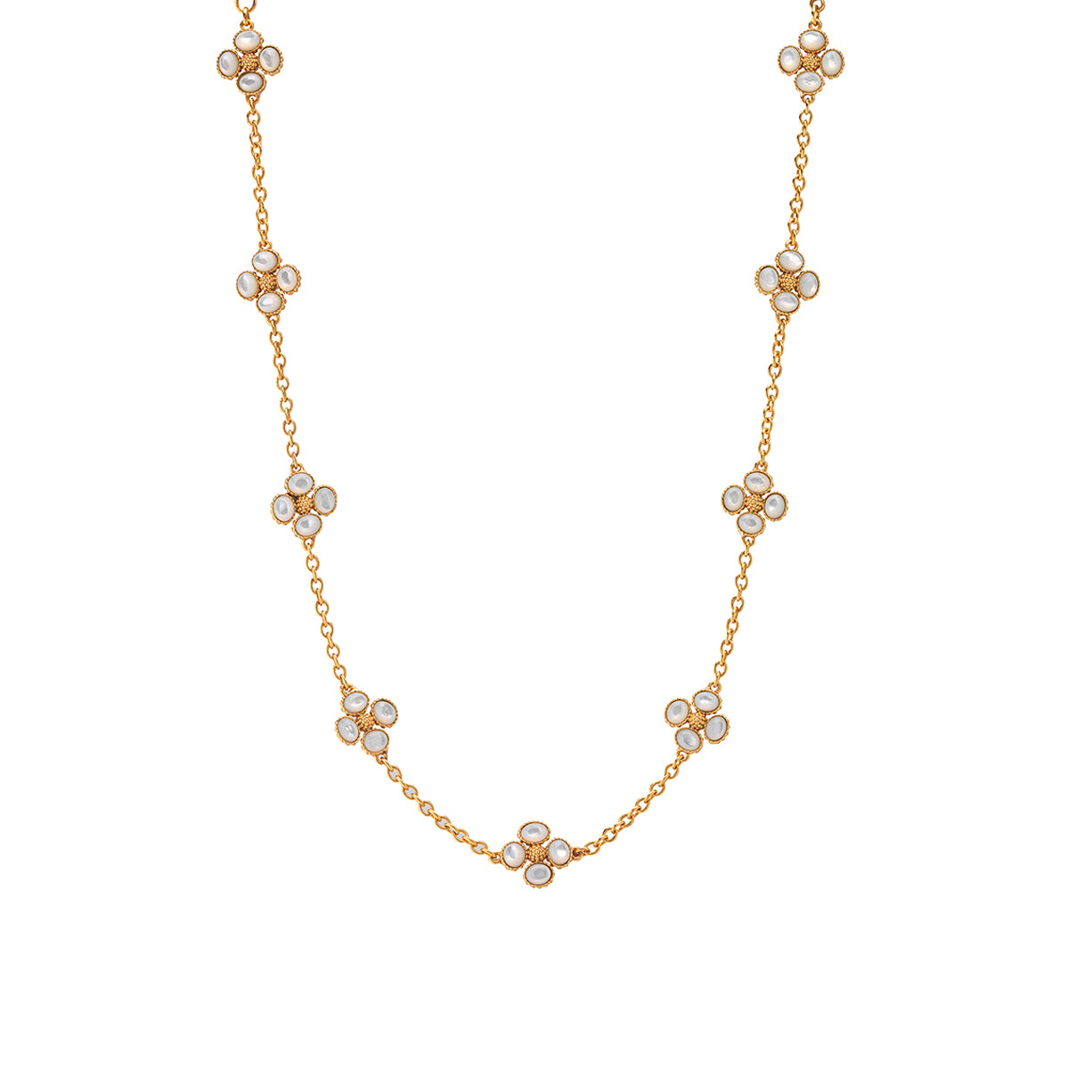 邦楽 Uru JUNO CLOVER [marble] Berry Clover Double Sided Necklace, 16