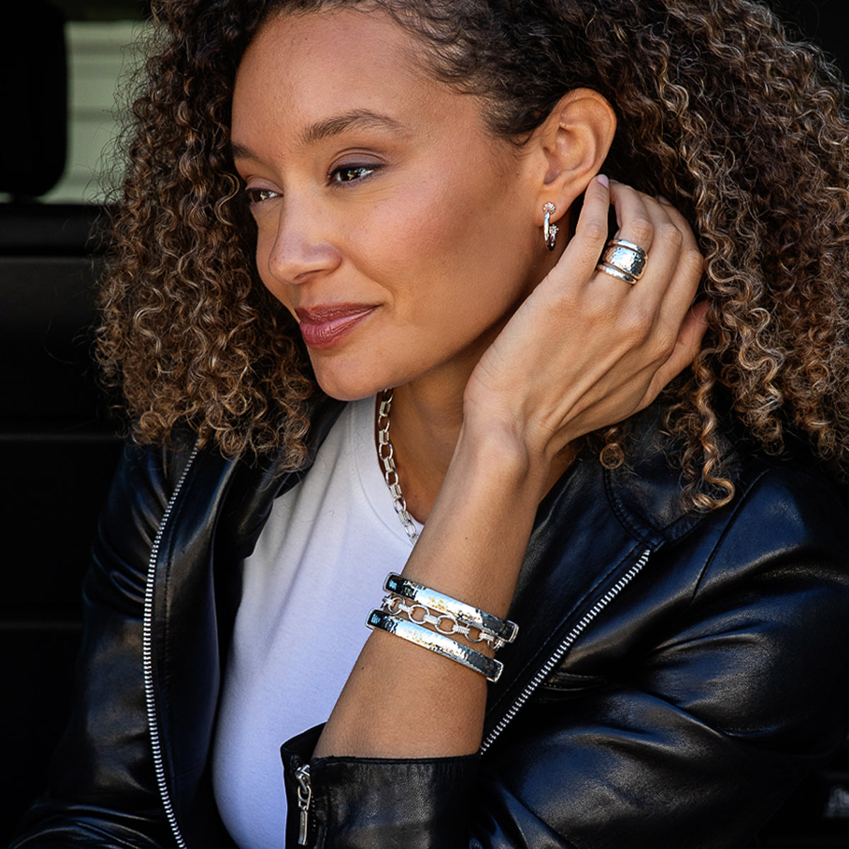 Berry Slice Small Hoop Earrings - Silver Lifestyle