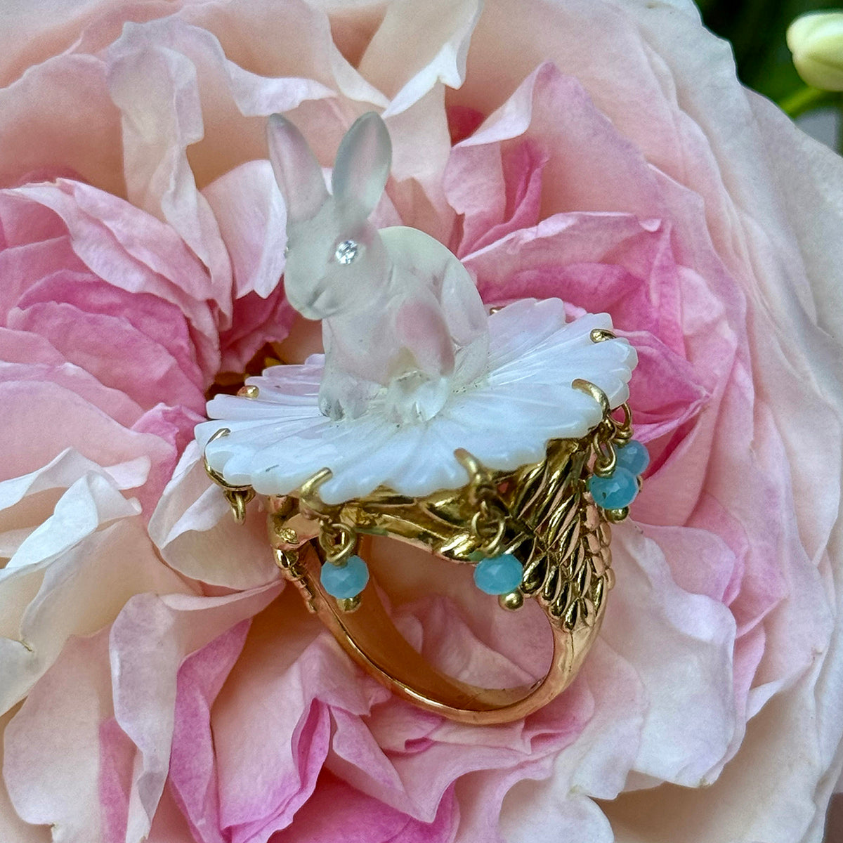 Villandry Bunny Ring, Size 7 - Multi – Capucine De Wulf