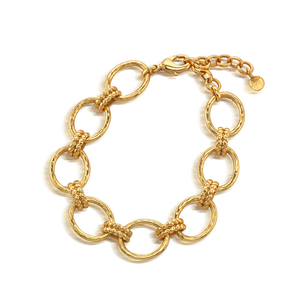 Cleopatra Grande Link Bracelet, 7+1.5 in - Gold – Capucine De Wulf