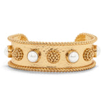 Festooned with golden berries and punctuated with pops of lustrous pearls, this glamorous cuff is pure arm candy for traipsing through farmer's markets, twirling on dance floors and generally sailing through life. Ideal for everyday layering.