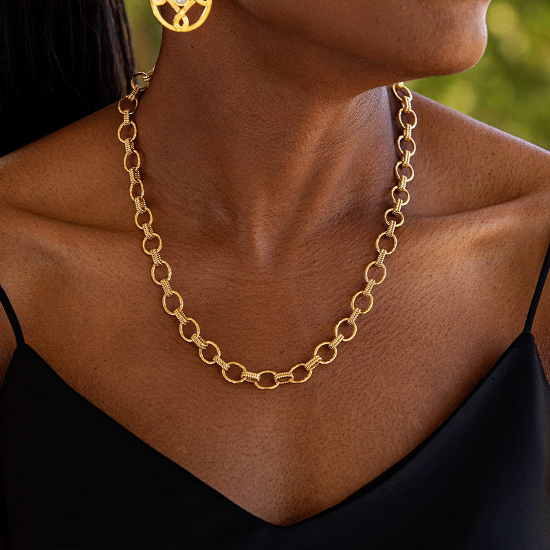 Cleopatra Small Link Necklace - Gold