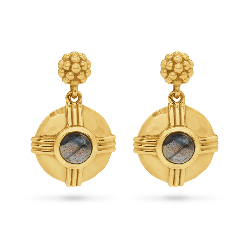 Renowned for her intelligence, influence and beauty, these namesake earrings carry her powerful allure. Small yet mighty, these little drops are the perfect wink of power.