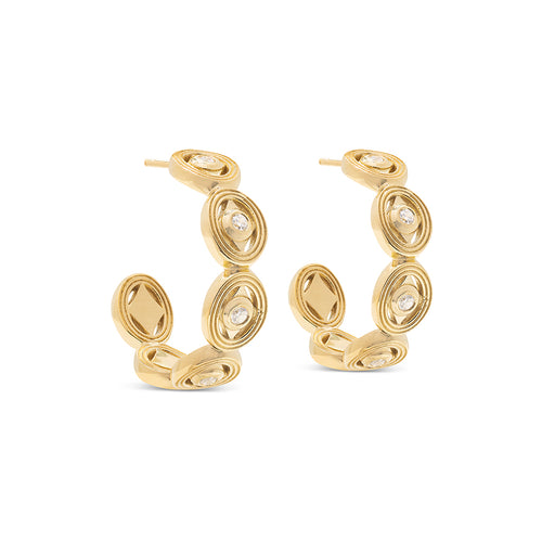 These hoop earrings are substantial and supremely elegant. Trust your instincts and follow your own true north, your inner light. Let your conscience chart your course and you will always choose wisely.